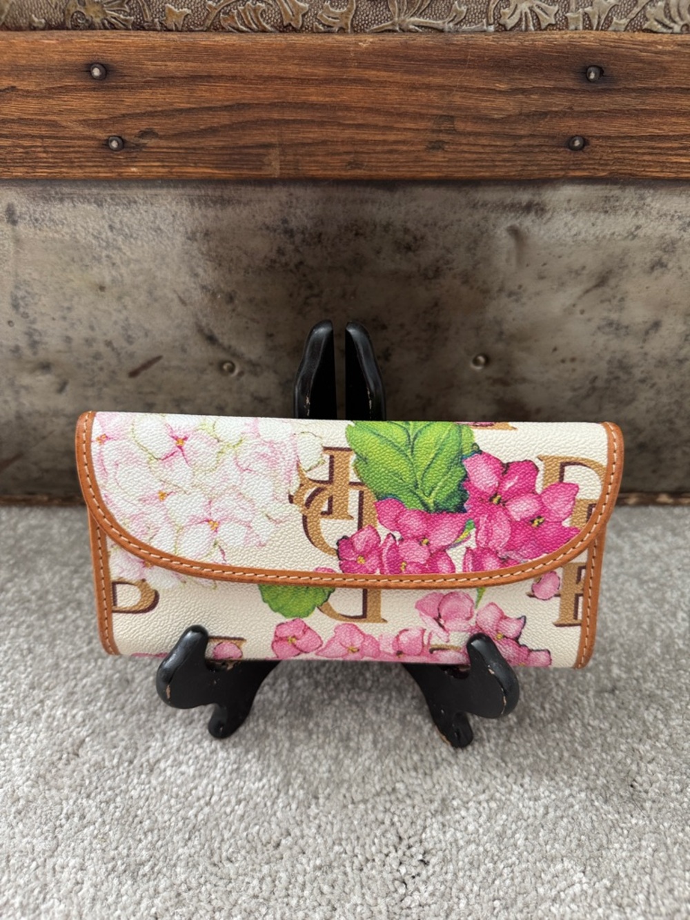 Dooney & Bourke Hydrangea Monogram Continental Clutch